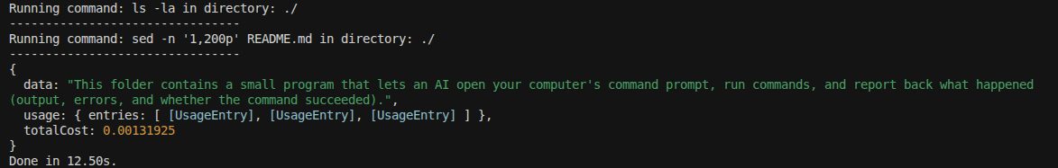 Terminal Agent Output 1